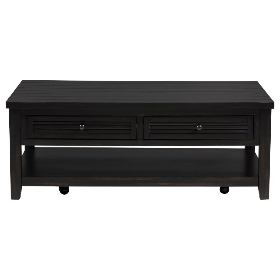 Concord 2-drawer Rectangular Coffee Table Distressed Java - 710578