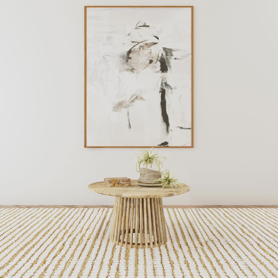 Touhy Round Solid Wood Cocktail Coffee Table Natural Mango - 710608