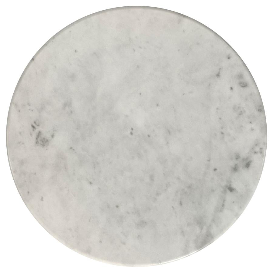 Hermas 3-piece Round Marble Coffee and End Table Set White - 710738-S3