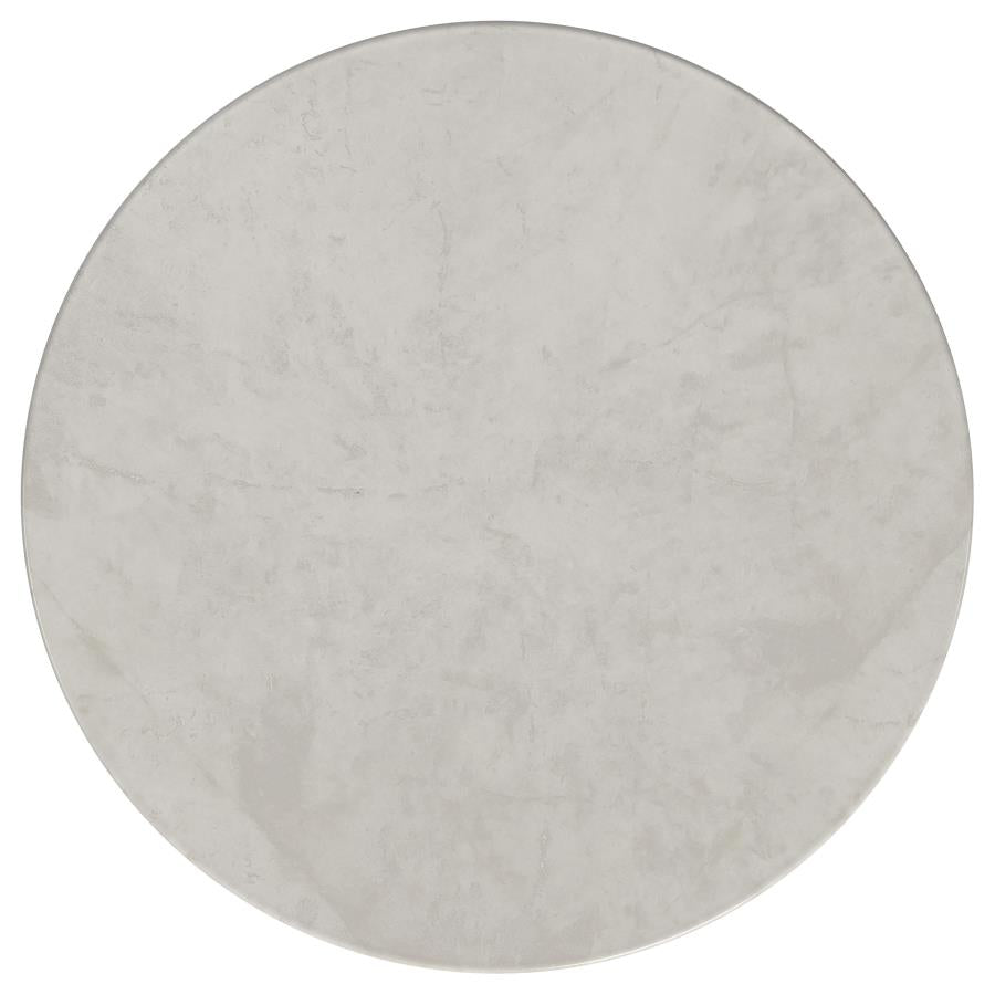 Hermas 3-piece Round Marble Coffee and End Table Set White - 710738-S3