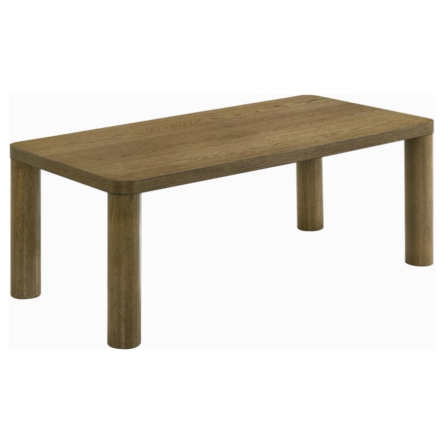 Castlewood 2-piece Cocktail Coffee Table Set Brown Oak - 710858-S2