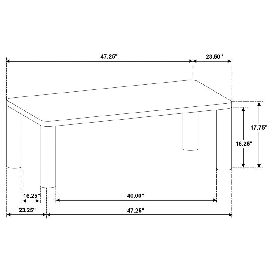 Castlewood Engineered Wood Cocktail Coffee Table Light Oak - 710868