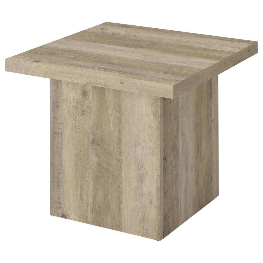 Devar 3-piece Square Coffee End Table Set Distressed Pine - 710878-S3