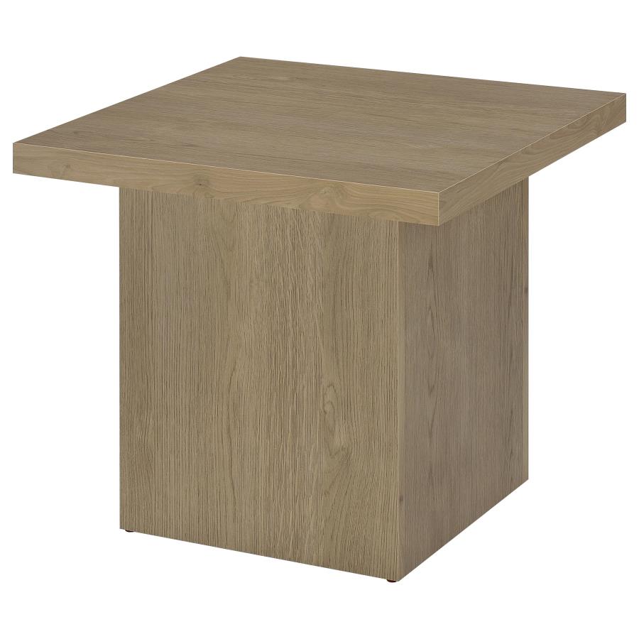 Devar Square Engineered Wood Side End Table Latte - 710917