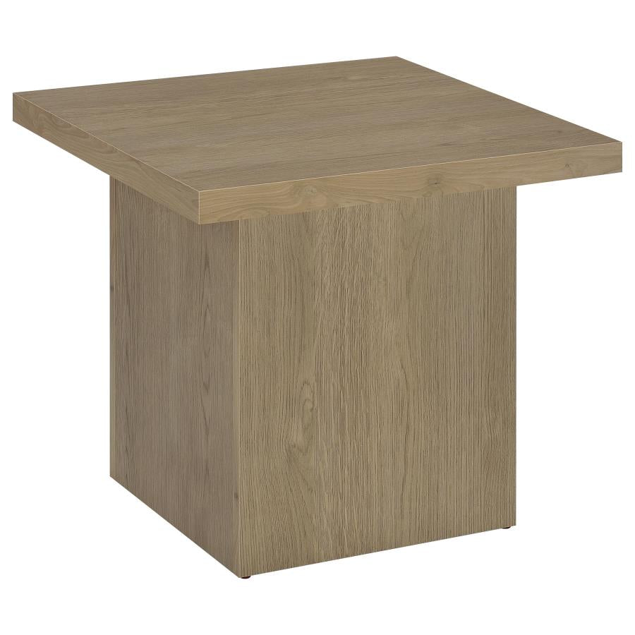Devar 3-piece Square Cocktail Coffee End Table Set Latte - 710918-S3