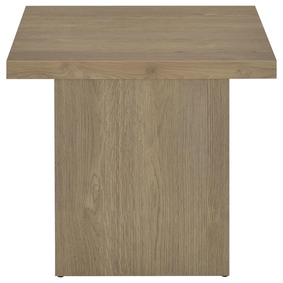 Devar 3-piece Square Cocktail Coffee End Table Set Latte - 710918-S3
