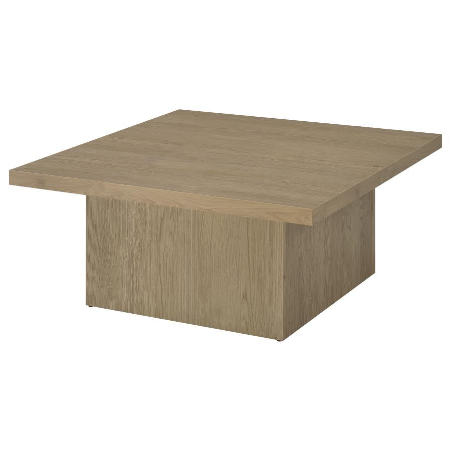 Devar 3-piece Square Cocktail Coffee End Table Set Latte - 710918-S3