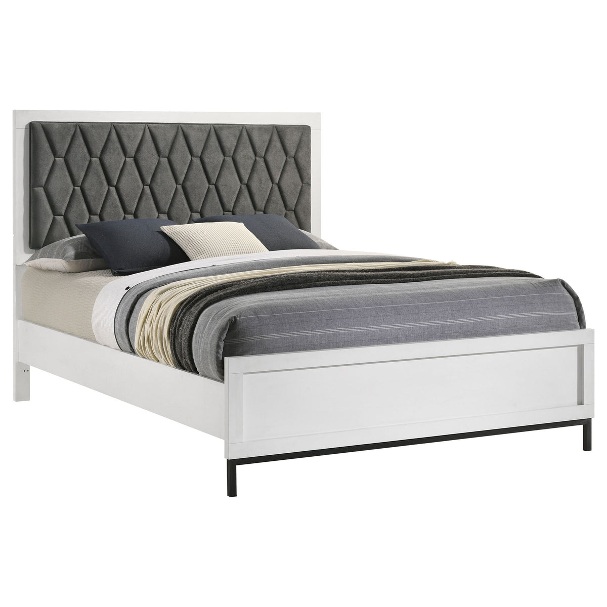 Taraval - Panel Bed With Upholstered Headboard