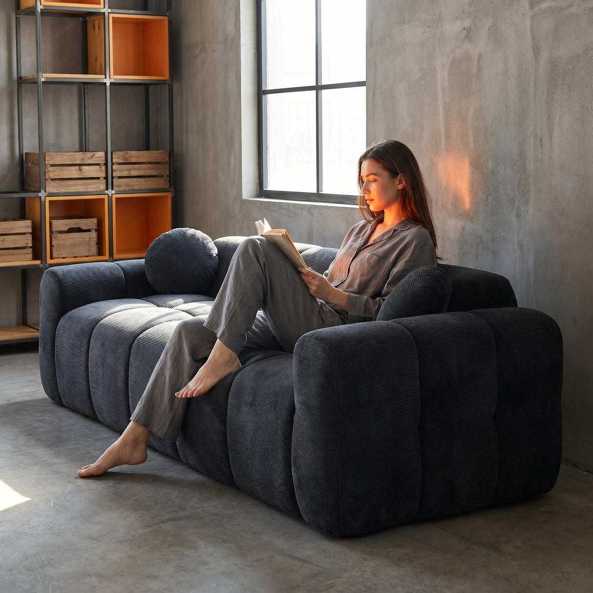 Extra Large Compression Sofa, Cloud Puff Couch For Living Room