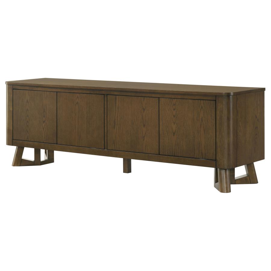 Trotter 71-inch 4-Door Wood TV Stand Media Console Brown - 720133