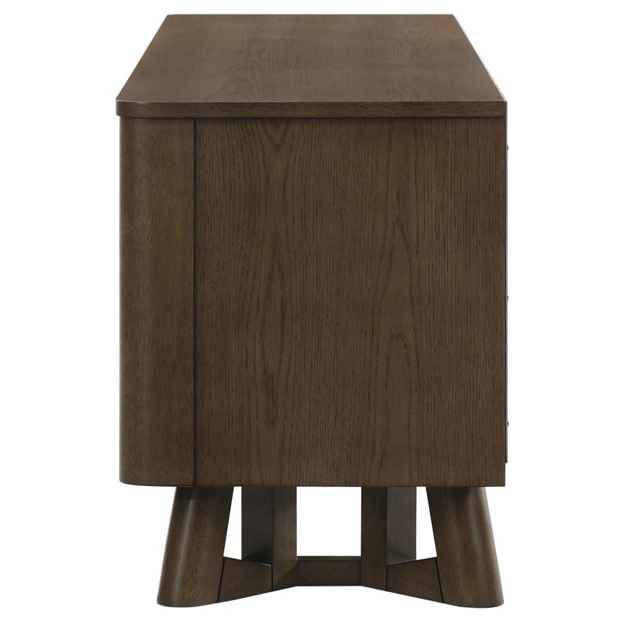 Trotter 71-inch 4-Door Wood TV Stand Media Console Brown - 720133