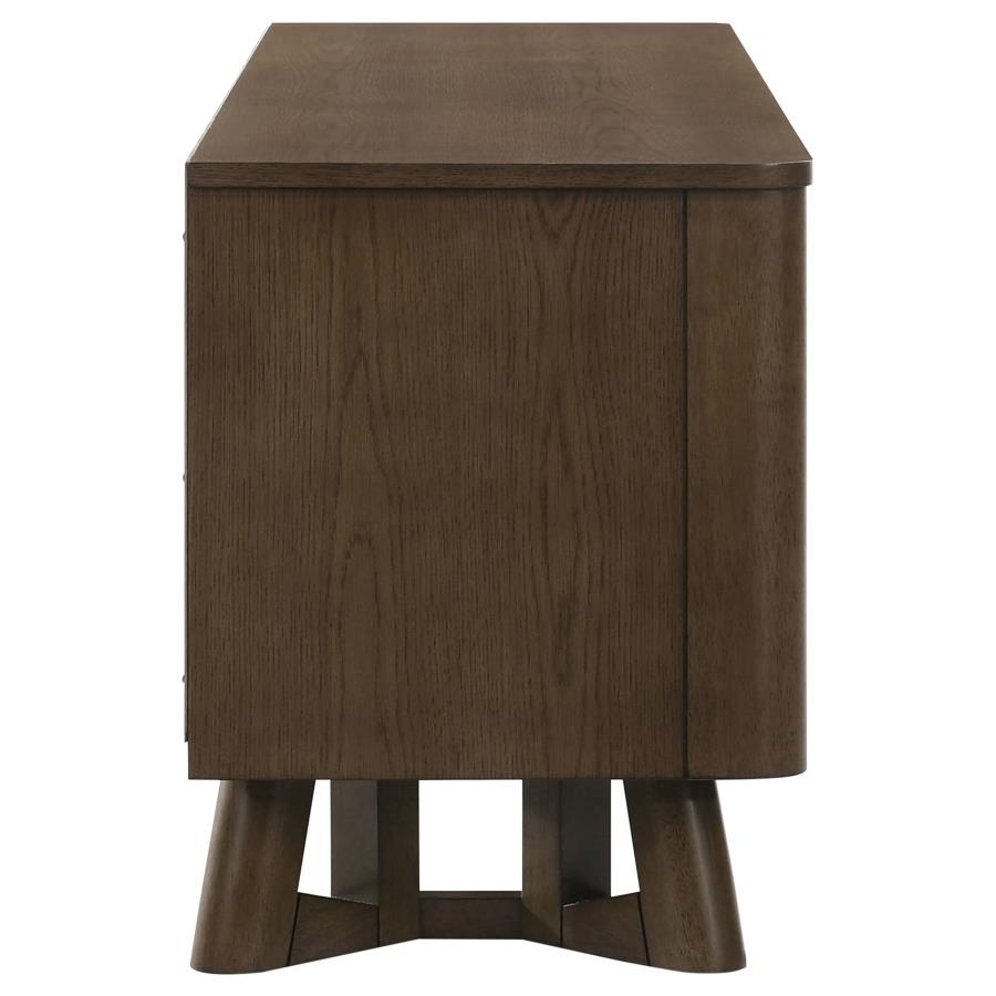 Trotter 71-inch 4-Door Wood TV Stand Media Console Brown - 720133