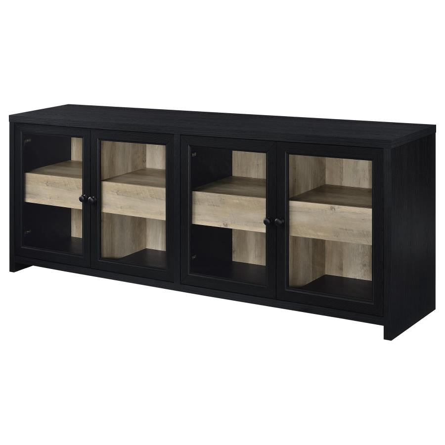 Denison 3-piece Entertainment Center 79-inch TV Stand Black - 720223-SET