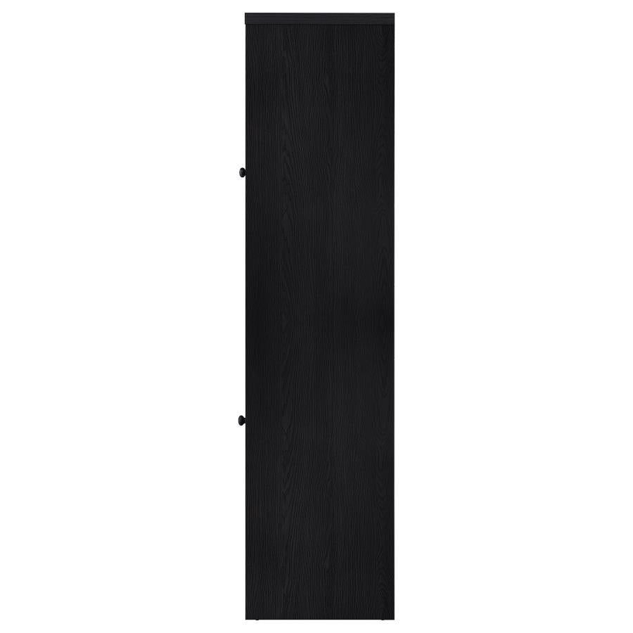 Denison 67-inch 2-door Media Tower Storage Cabinet Black - 720224