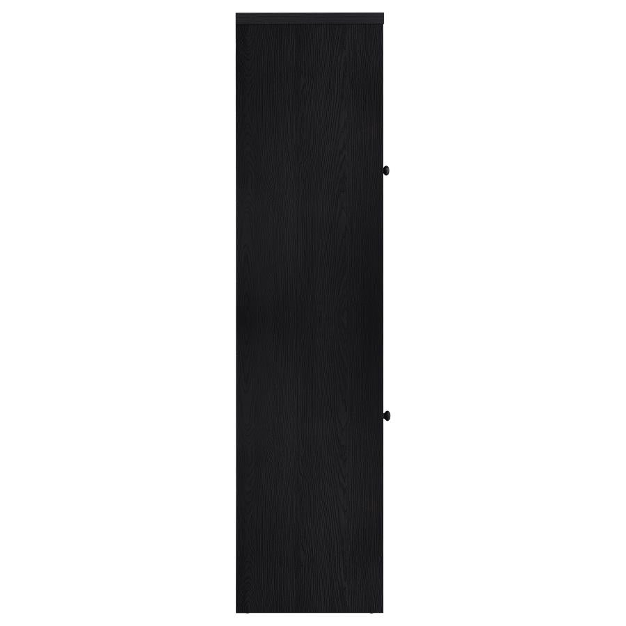 Denison 67-inch 2-door Media Tower Storage Cabinet Black - 720224