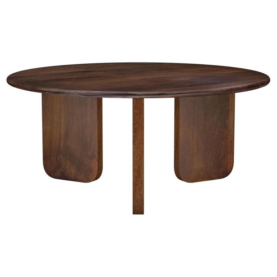 Dale Round Solid Mango Wood Coffee Table Brown - 721998