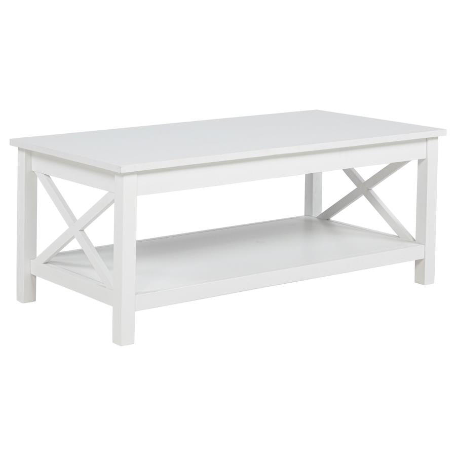Skyview 2-piece Rectangular Lift Top Coffee Table Set White - 722088-S2