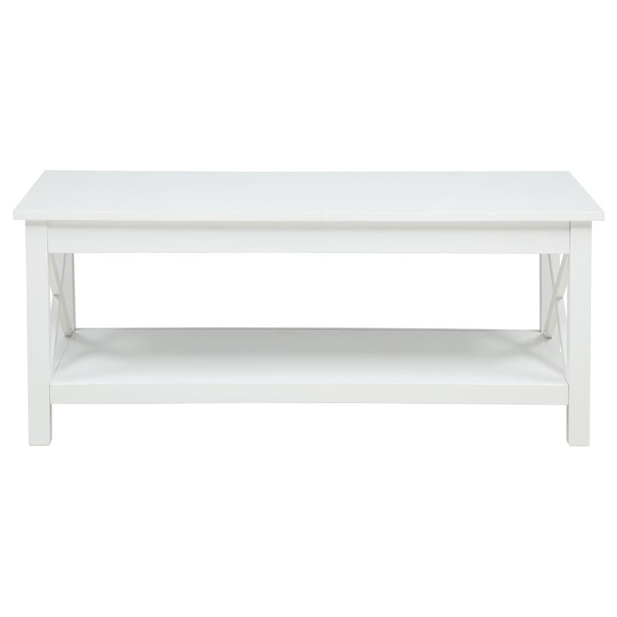 Skyview 2-piece Rectangular Lift Top Coffee Table Set White - 722088-S2