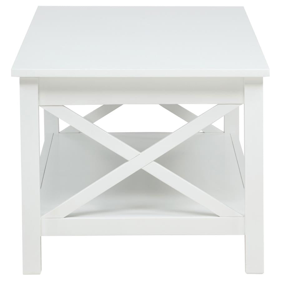 Skyview 2-piece Rectangular Lift Top Coffee Table Set White - 722088-S2