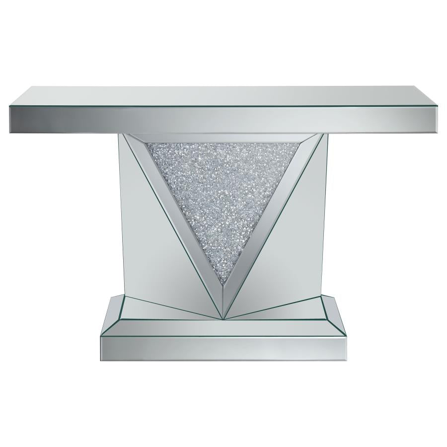 Amore Mirrored Acrylic Entryway Sofa Console Table Silver - 722509