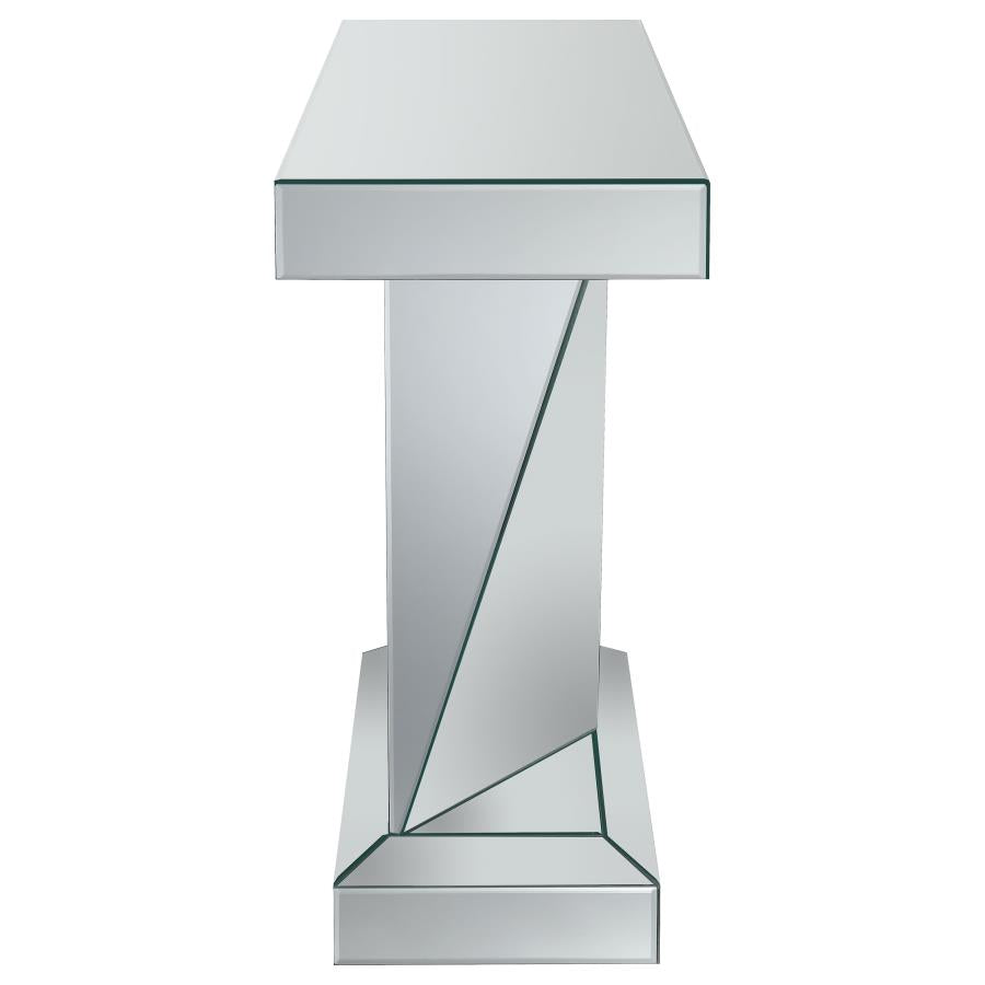 Amore Mirrored Acrylic Entryway Sofa Console Table Silver - 722509
