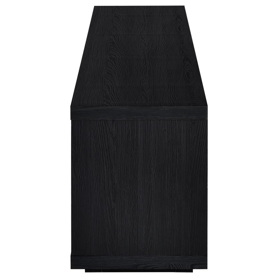 Deiter 79-inch TV Stand Fireplace Media Console Black - 722833