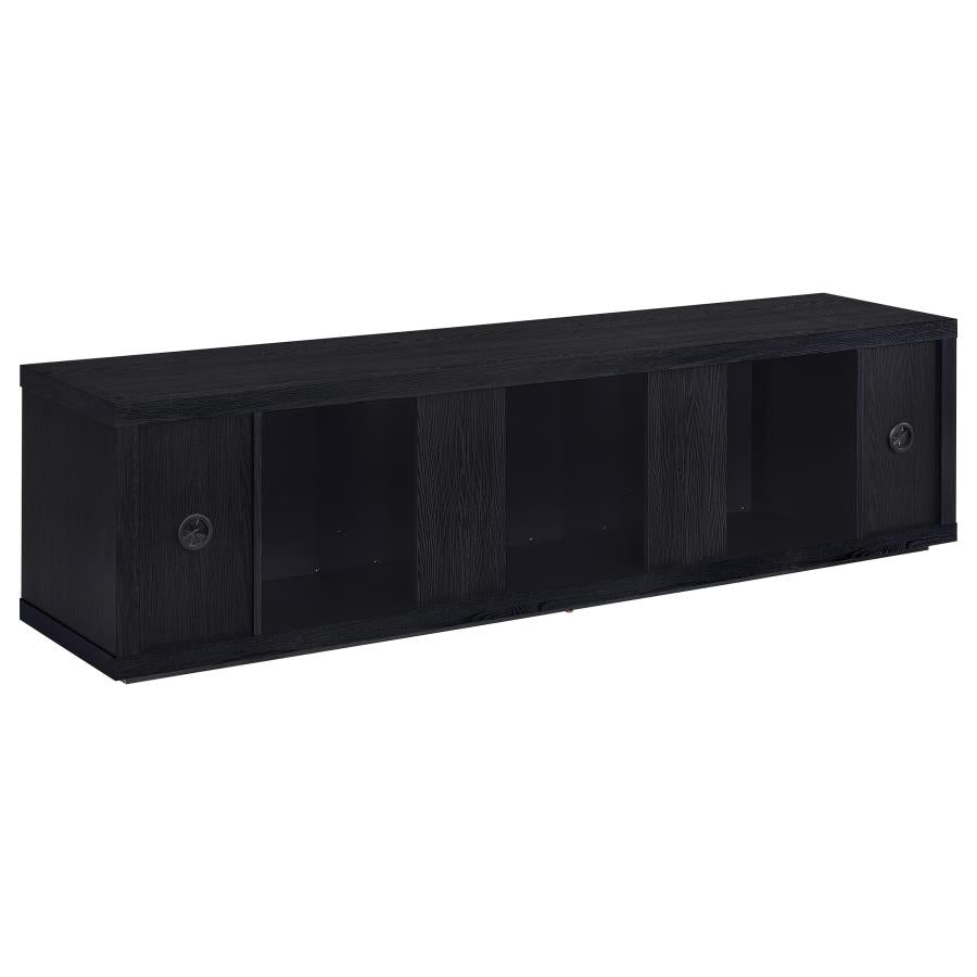 Deiter 79-inch TV Stand Fireplace Media Console Black - 722833
