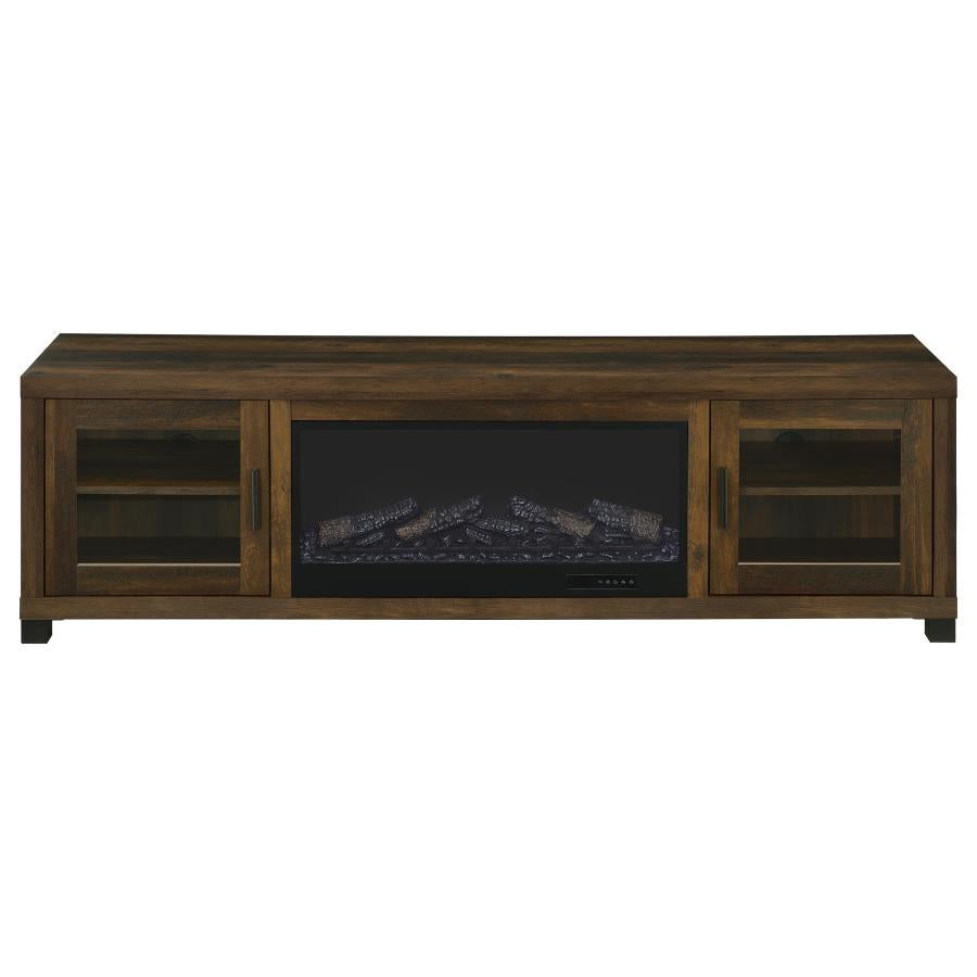 Havering 71-inch TV Stand Fireplace Media Console Dark Pine - 722873