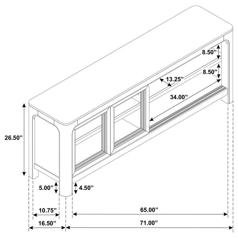 Solano 71-inch 2-door TV Stand Media Console Weathered Mango - 723483