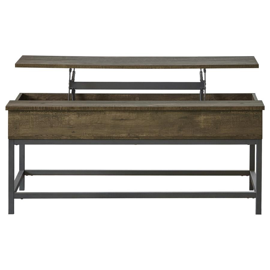 Byers 2-piece Lift Top Coffee and End Table Set Brown Oak - 723778-S2