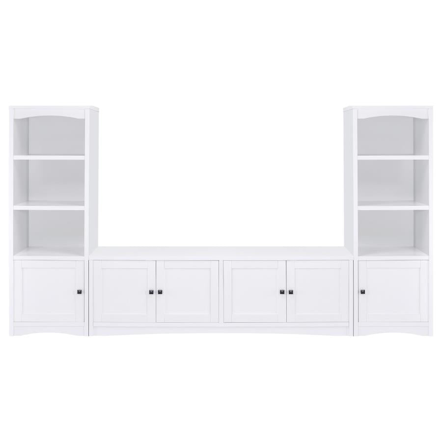Laughlin 3-piece Entertainment Center TV Stand White - 724113-SET