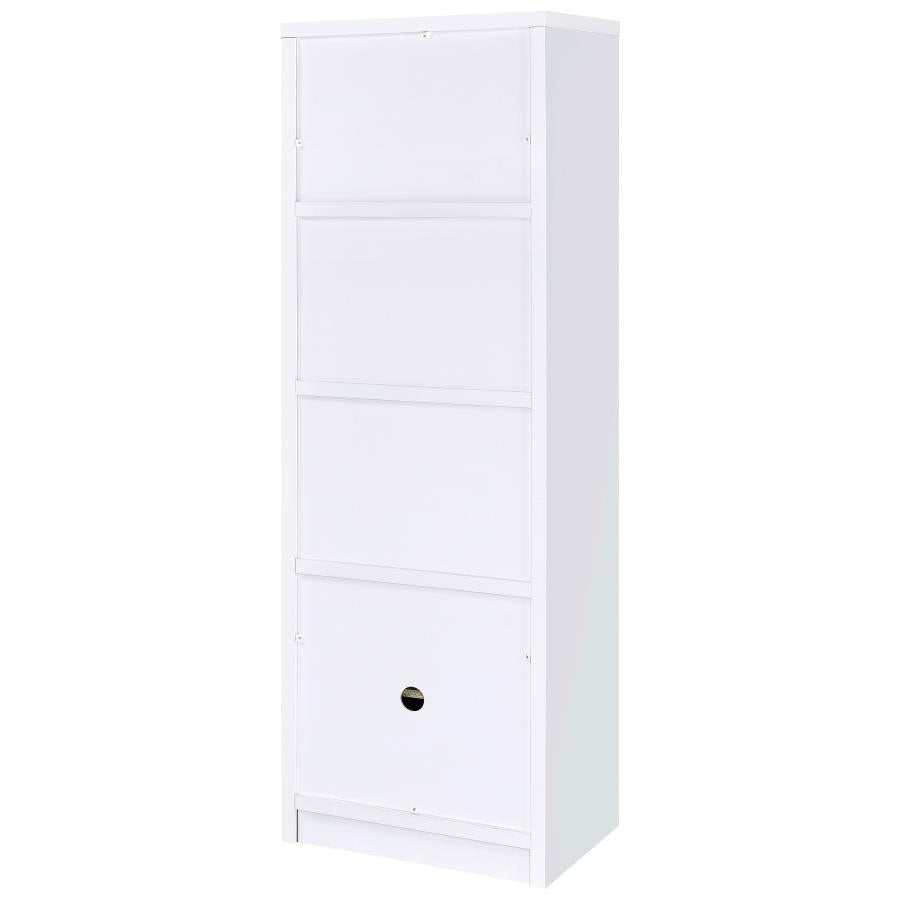Laughlin 3-shelf Engineered Wood Media Tower White - 724114