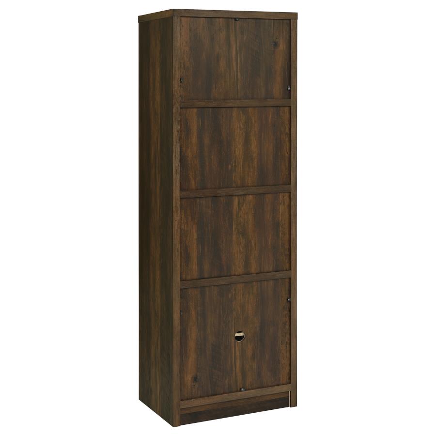Laughlin 3-shelf Engineered Wood Media Tower Dark Pine - 724124