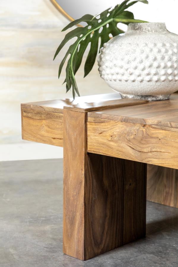 Samira Square Solid Wood Coffee Table Natural Sheesham - 724138