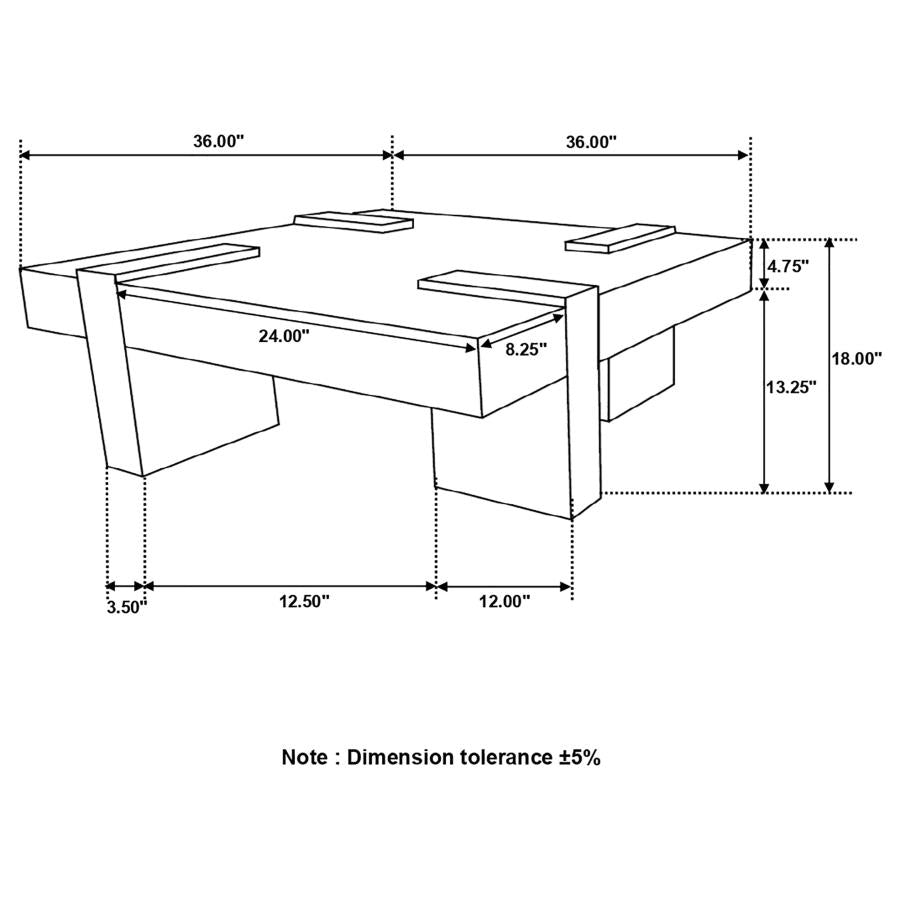 Samira Square Solid Wood Coffee Table Natural Sheesham - 724138