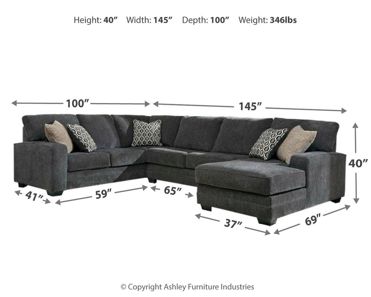 Tracling 3-Piece Sectional with Ottoman - 72600U1