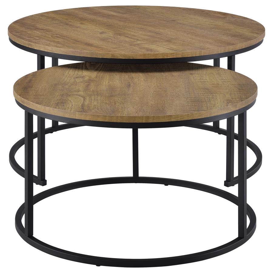Lainey 2-piece Round Nesting Coffee Table Mango - 736030