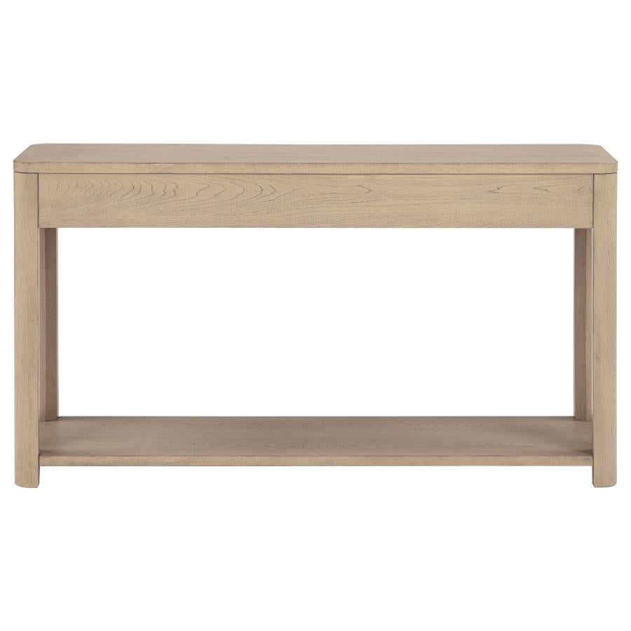 Marcelo Sofa Console Table with 2 Drawers and Shelf Light Elm - 736059