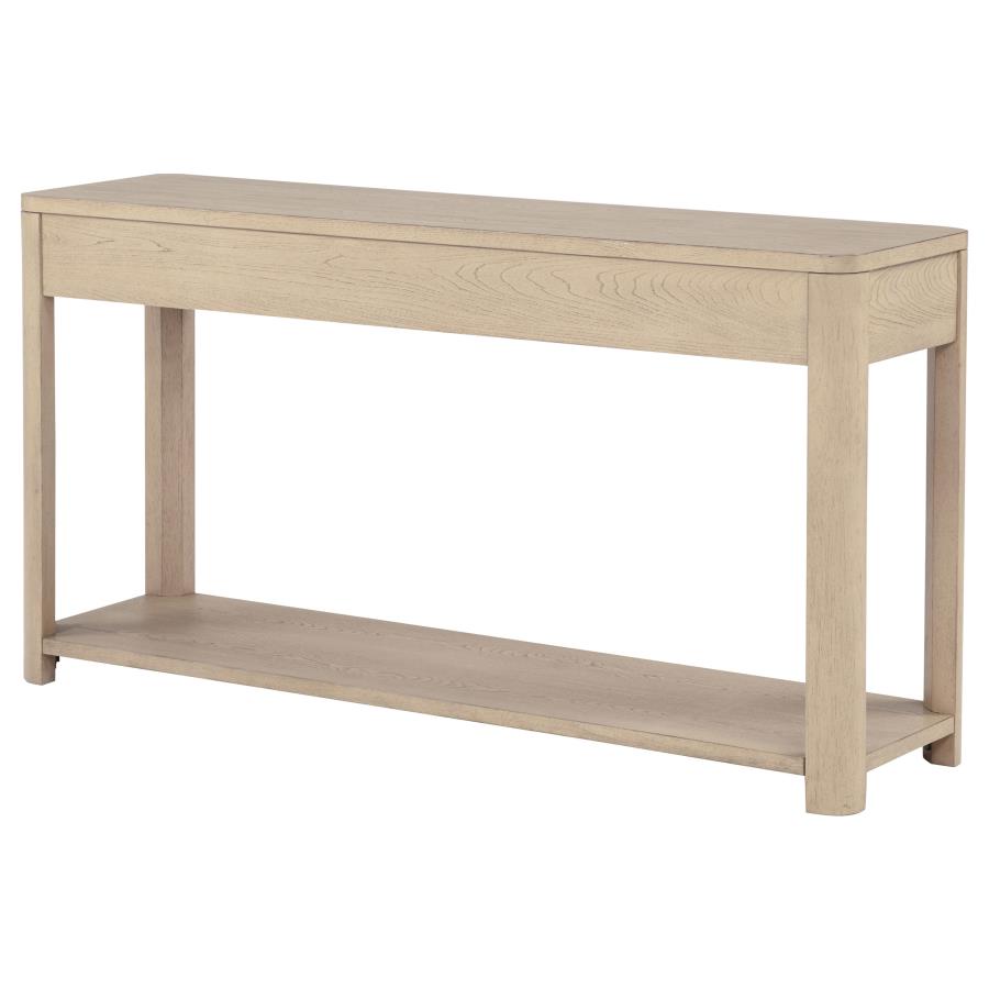 Marcelo Sofa Console Table with 2 Drawers and Shelf Light Elm - 736059