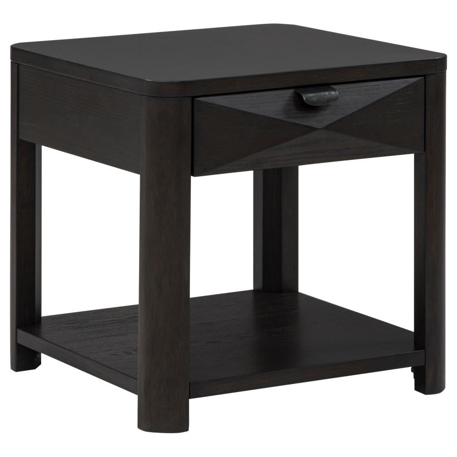Marcelo Wood End Table with Drawer and Shelf Coffee - 736067