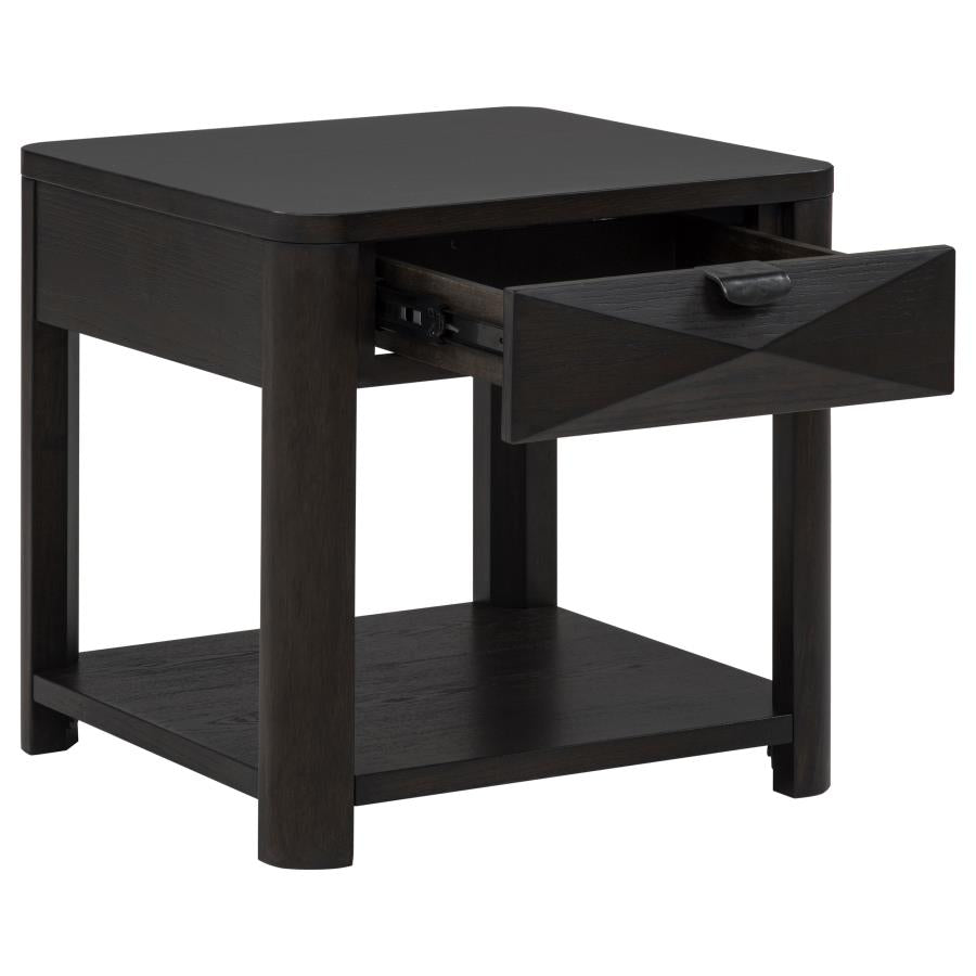 Marcelo Wood End Table with Drawer and Shelf Coffee - 736067