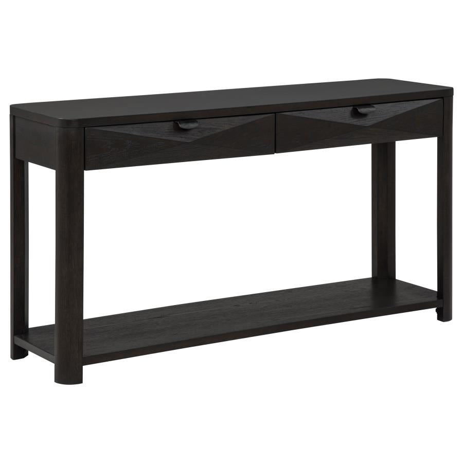 Marcelo Sofa Console Table with 2 Drawers and Shelf Coffee - 736069