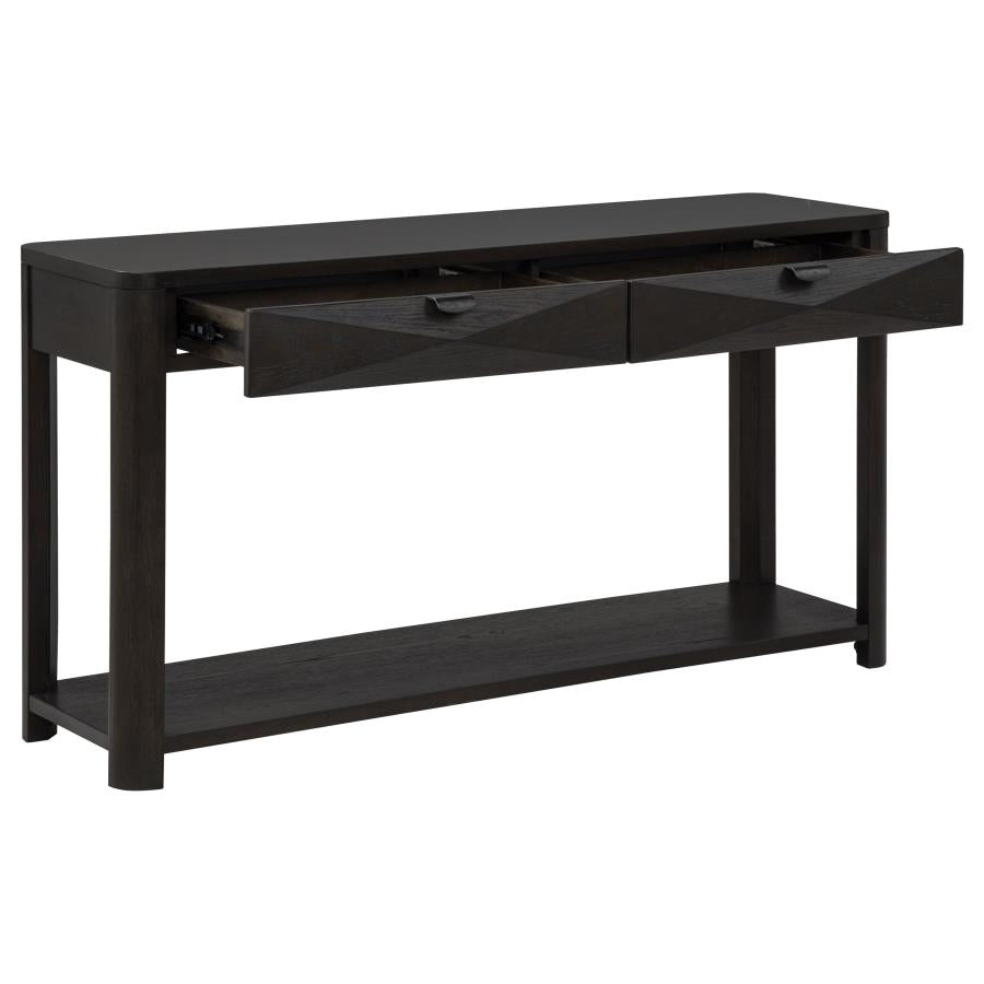 Marcelo Sofa Console Table with 2 Drawers and Shelf Coffee - 736069