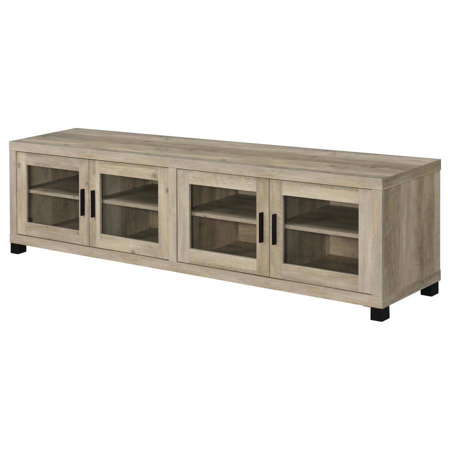 Sachin 3-piece 79-inch TV Entertainment Center Antique Pine - 736283-SET