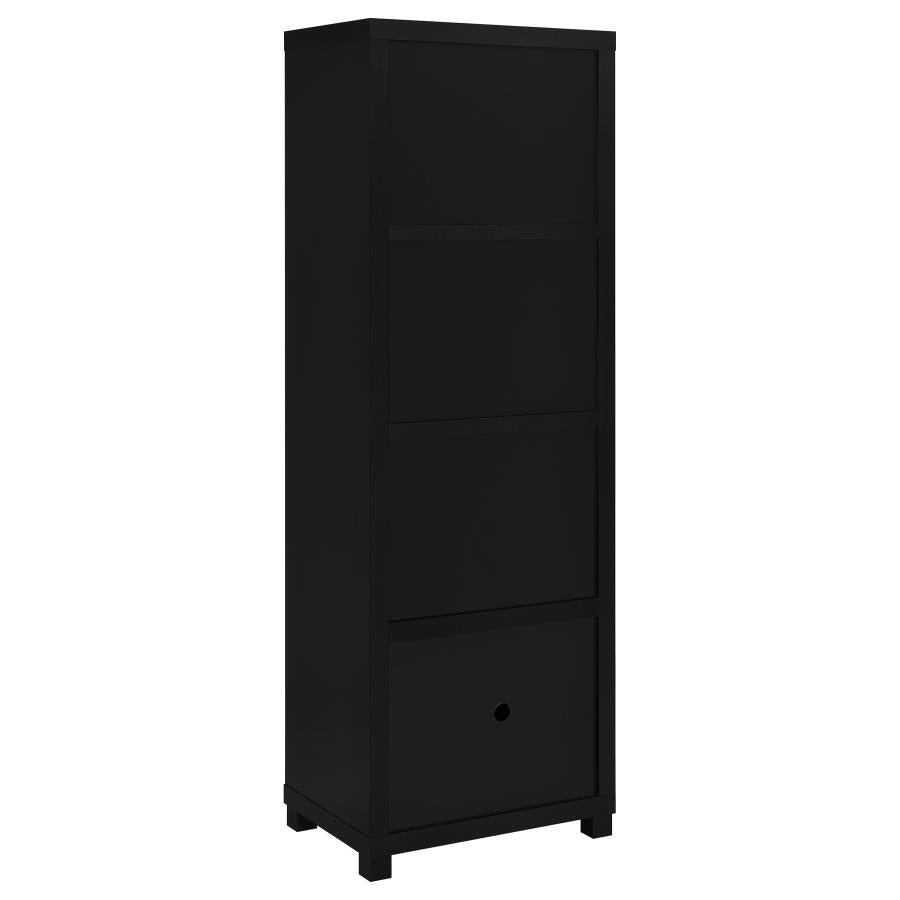 Jupiter 3-piece Entertainment Center 79-inch TV Stand Black - 736303-SET
