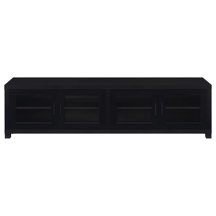 Jupiter 4-door Engineered Wood 79-inch TV Stand Black - 736303
