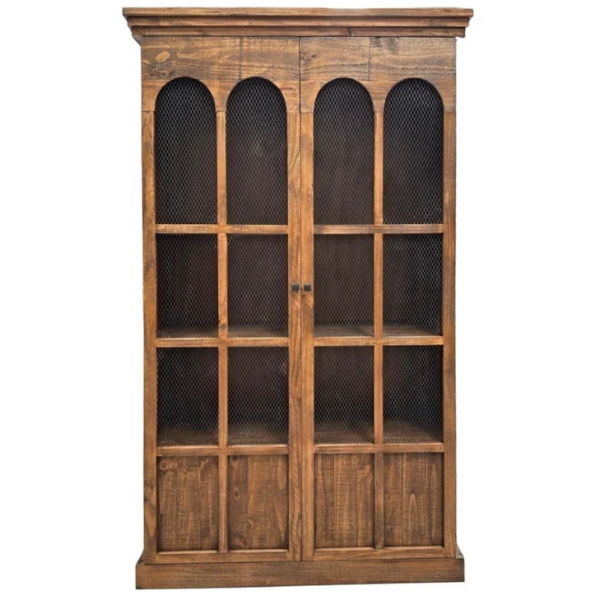 VA WESTON VITRINE W/CHICKEN WIRE - WESTON