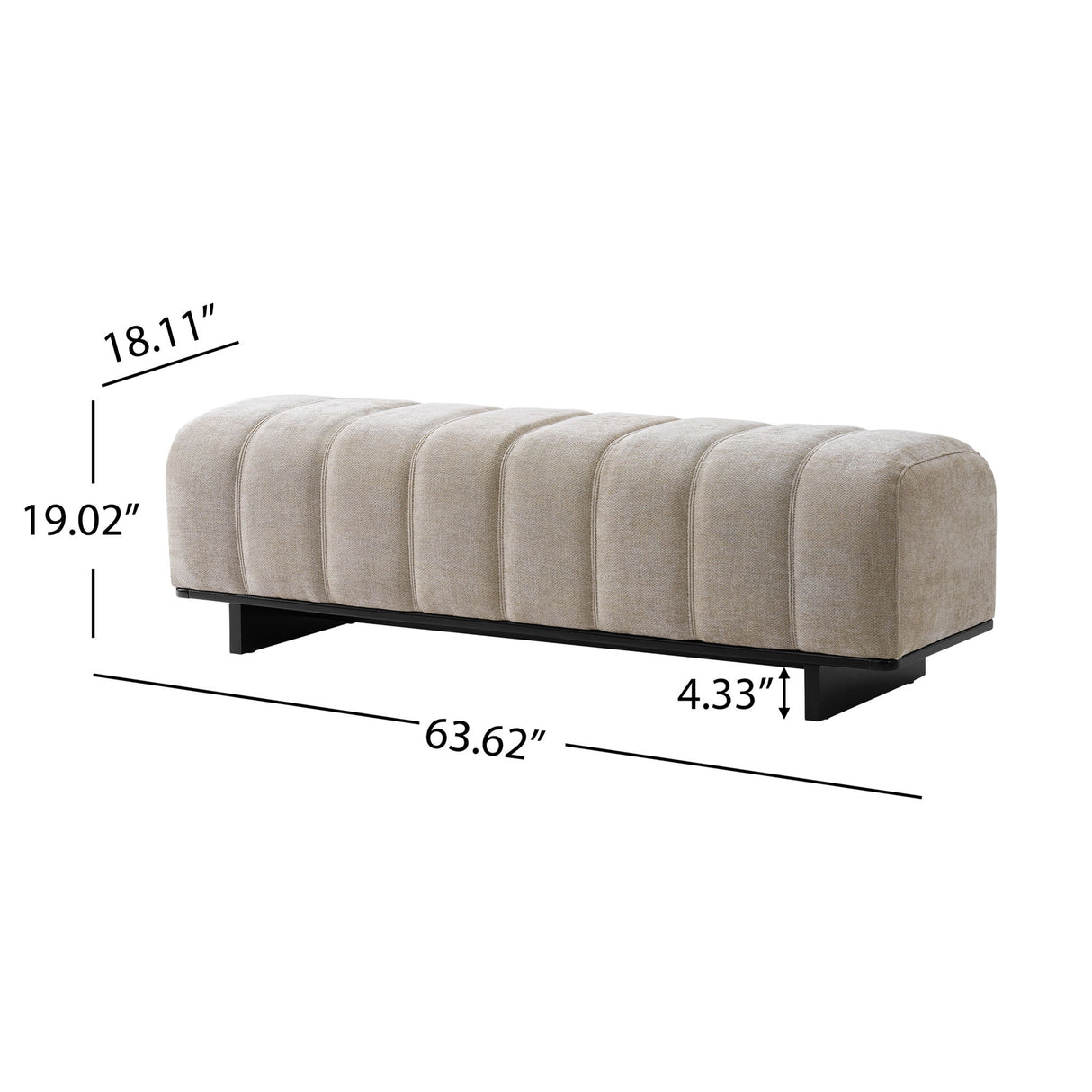 Indoor Dining Bench For Dining Room - Oatmeal