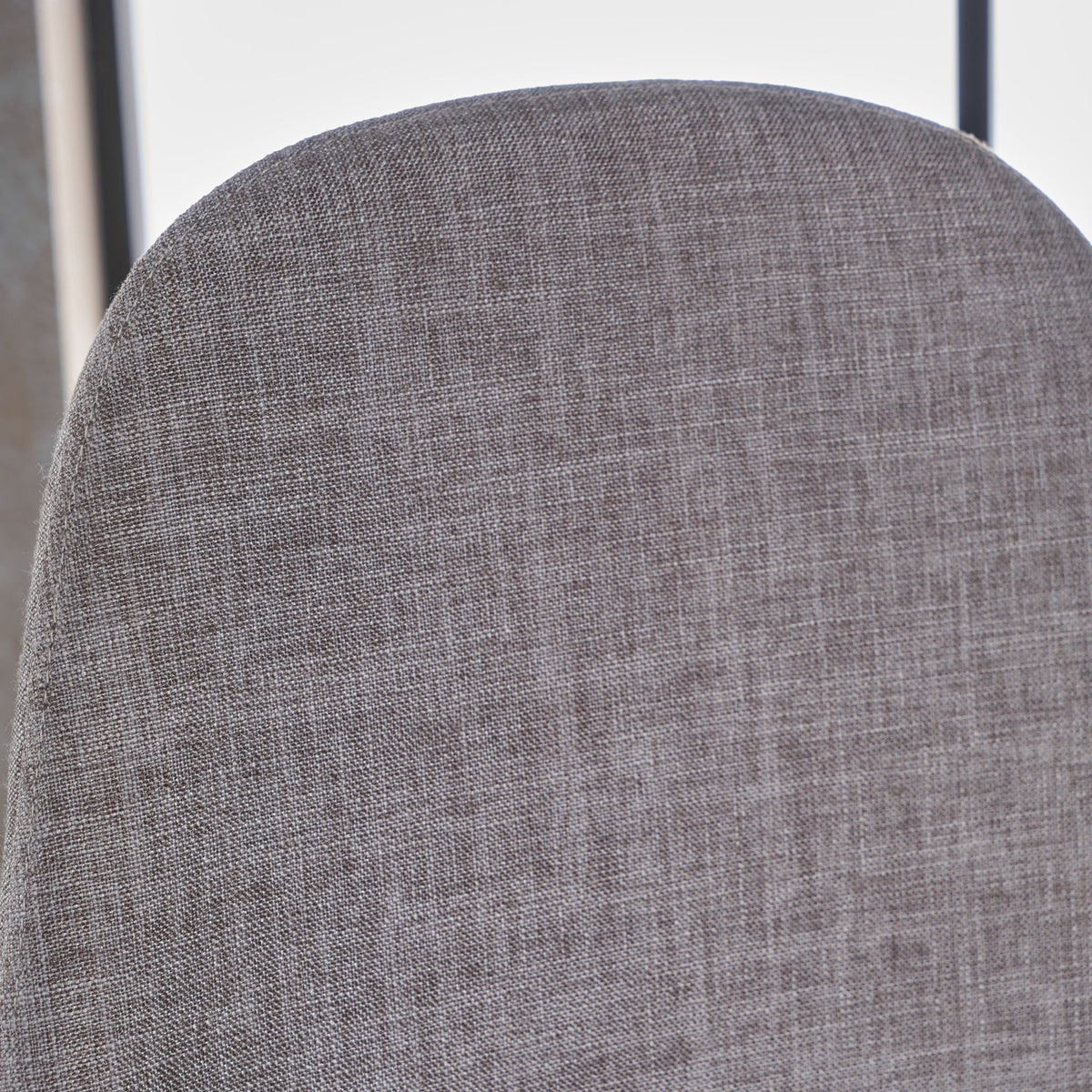 Modern Minimalist Fabric Dining Chair With Iron Legs