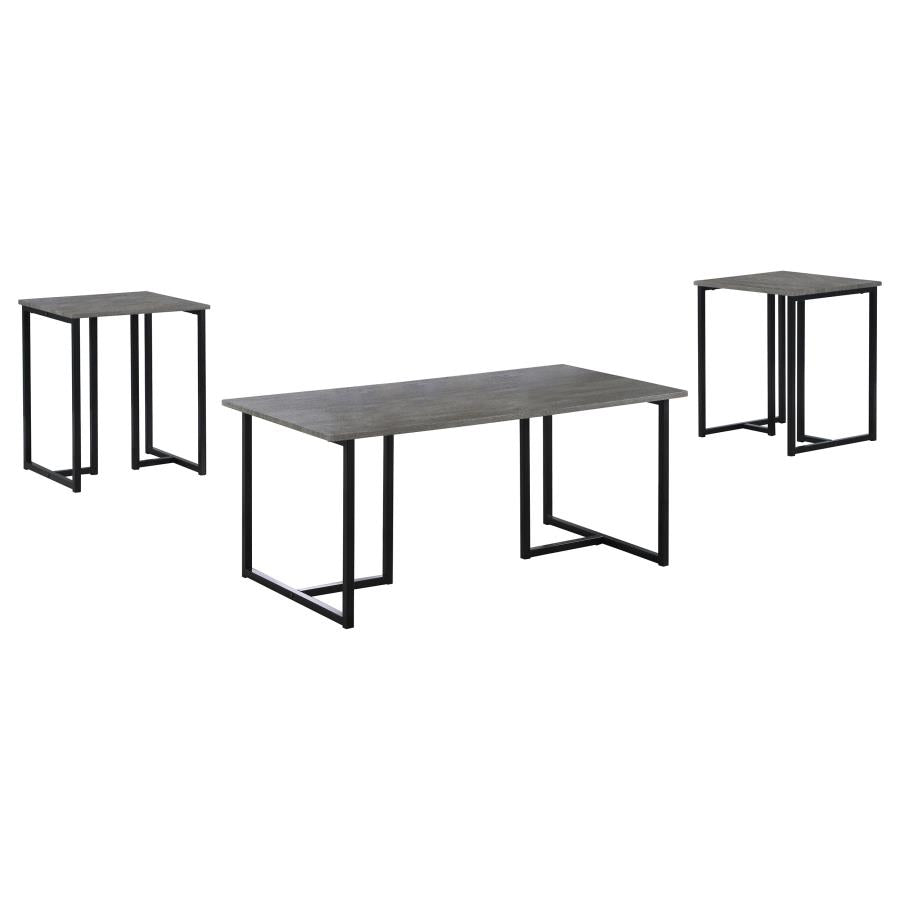 Nyla 3-piece Engineered Wood Coffee Table Set Weathered Grey - 753390